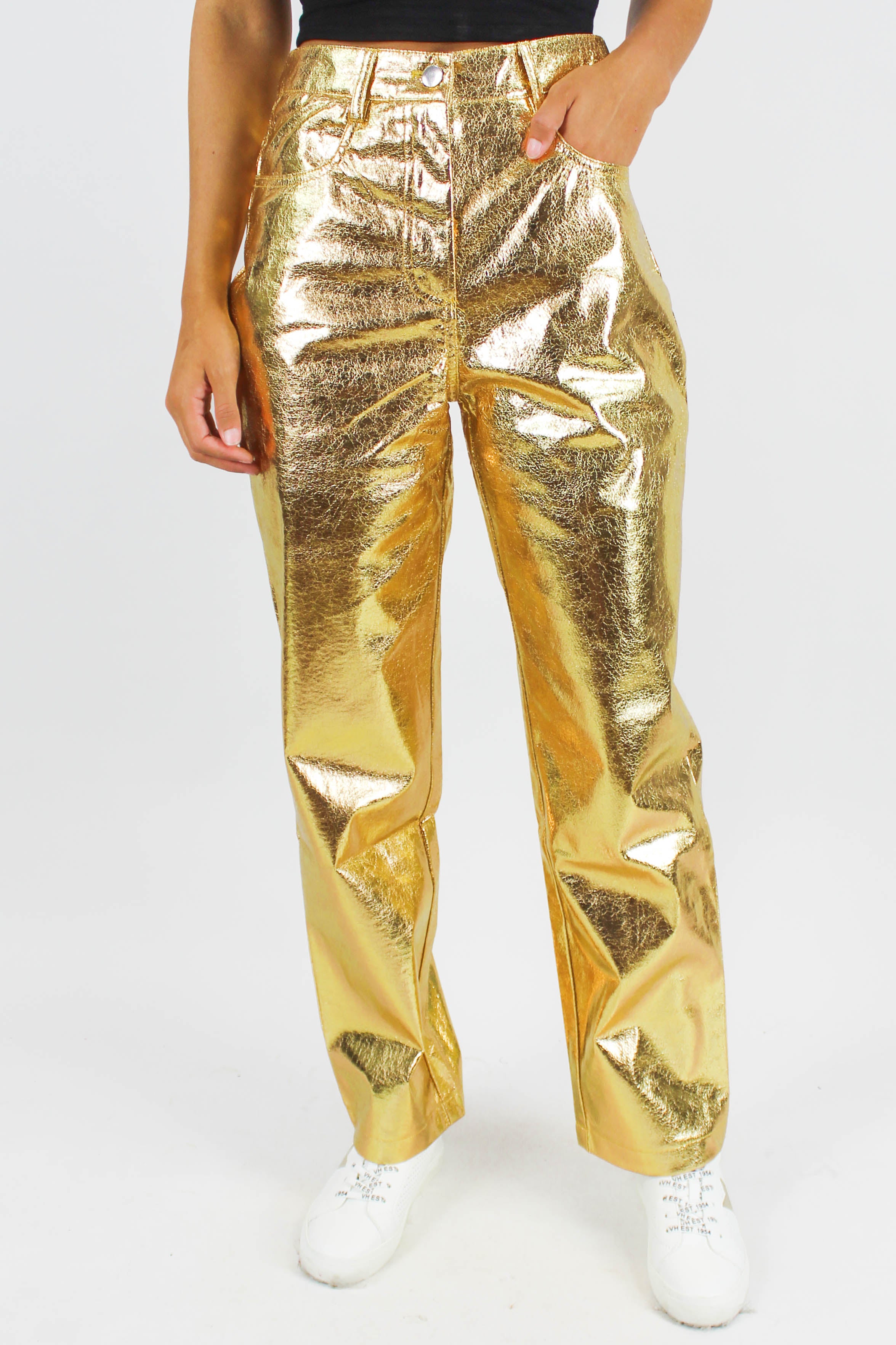 Buy Metallic white Trousers & Pants for Women by Twin Birds Online |  Ajio.com