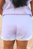 Go With Greatness Contrast Trim Shorts in Periwinkle-PANT ALL LSU