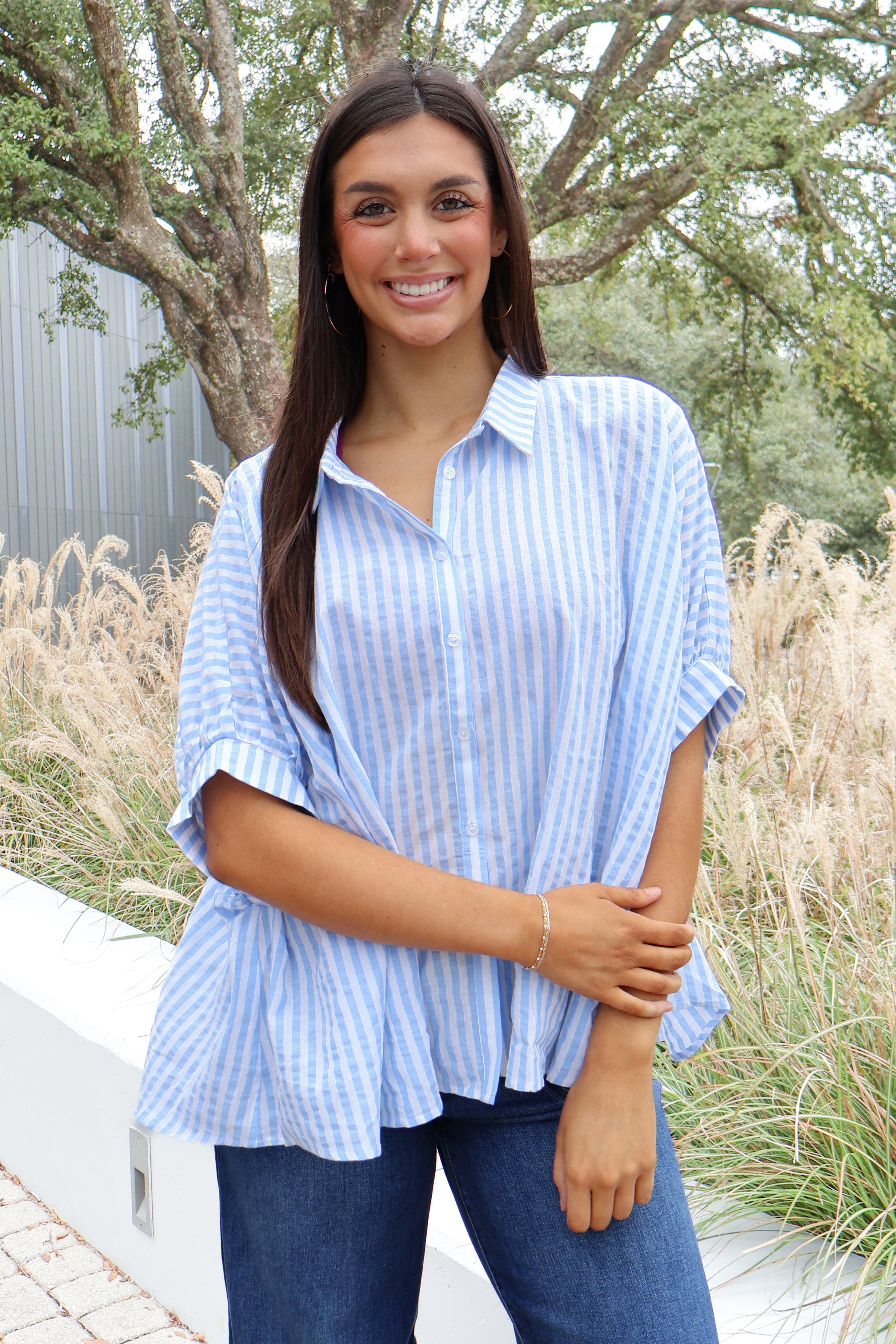 Oversized button down sweater sales