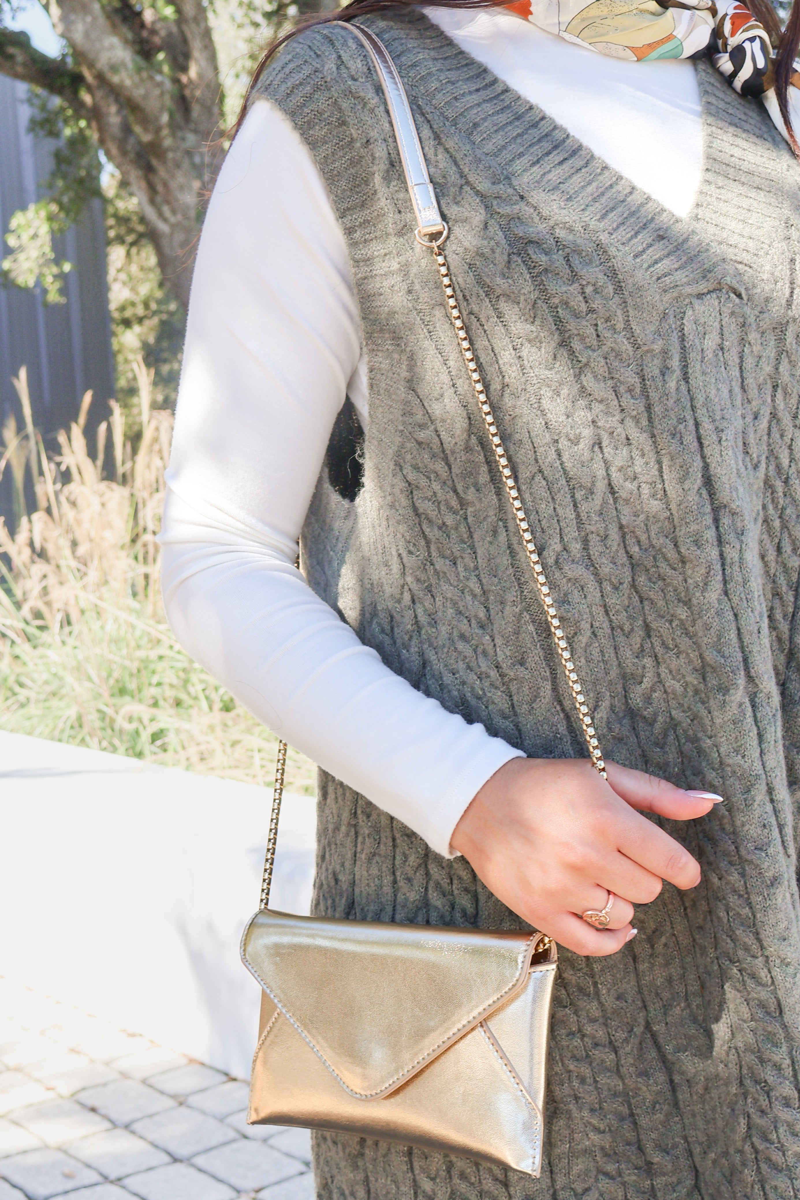 Metallic envelope clutch online