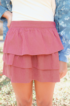 Out Of The Way Corduroy Mini Skirt-SKIRT CASUAL SOLID