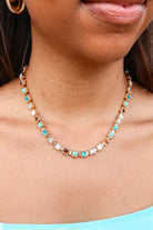 On the Record Multicolor Square Gemstone Necklace-ACC NECKLACE