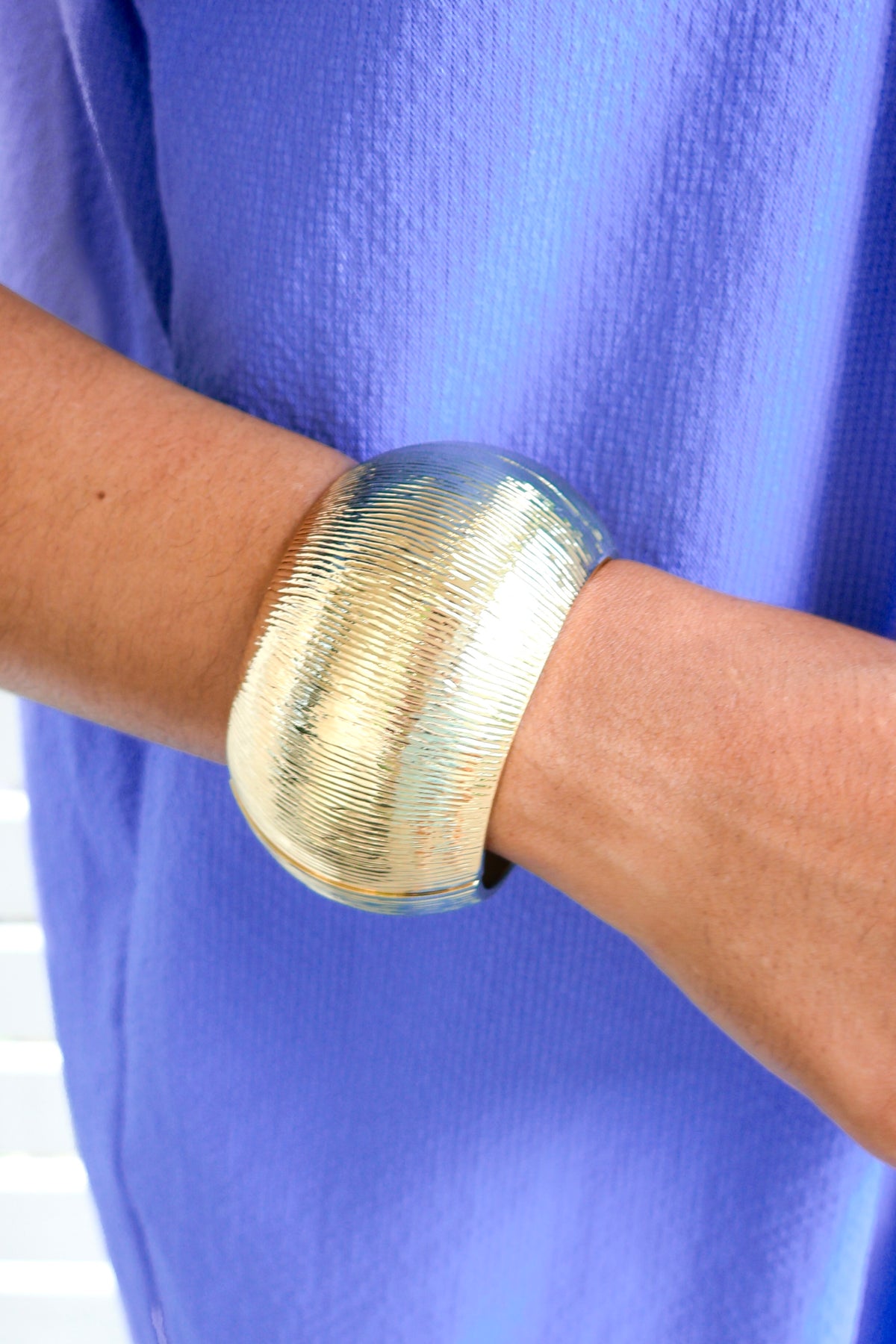 Fell in Love Textured Wide Hinge Bangle-ACC BRACELET