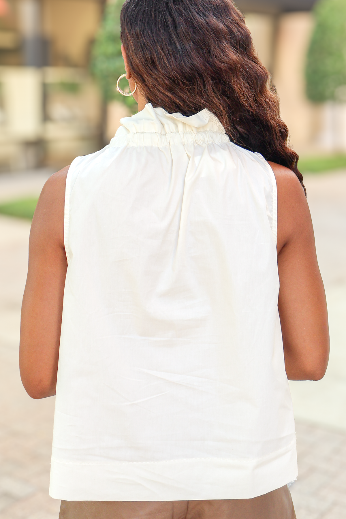 A Lasting Impression Tie Neck Sleeveless Top