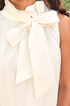 A Lasting Impression Tie Neck Sleeveless Top