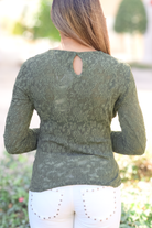 Every Little Detail Long Sleeve Textured Top-TOP L/S SOLID