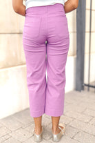 All Right Now Pocket Detail Cropped Wide Leg Pants