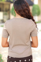 Wherever the Day Goes Short Sleeve Sweater Top
