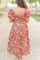 Right Or Wrong Floral Belted Maxi Dress-DRESS LONG
