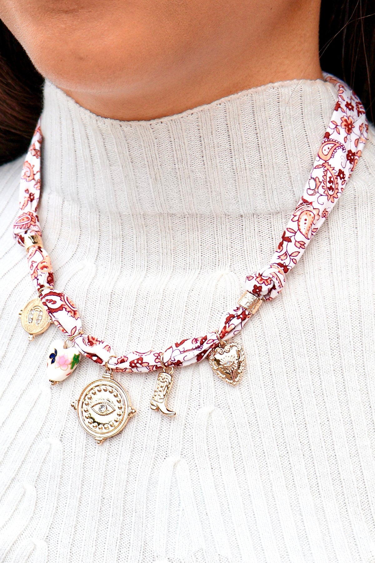Chasing My Dreams Western Style Scarf Charm Necklace-ACC NECKLACE