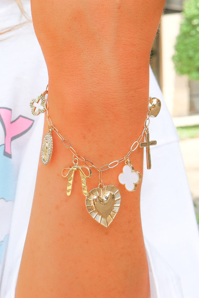 metal charm bracelet