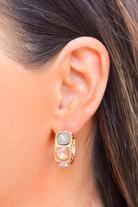 Just Darling Multicolor Gemstone Hoop Earrings-ACC EARRING