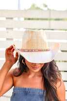 Proving Me Right Western Straw Hat with Beads-ACC CAP