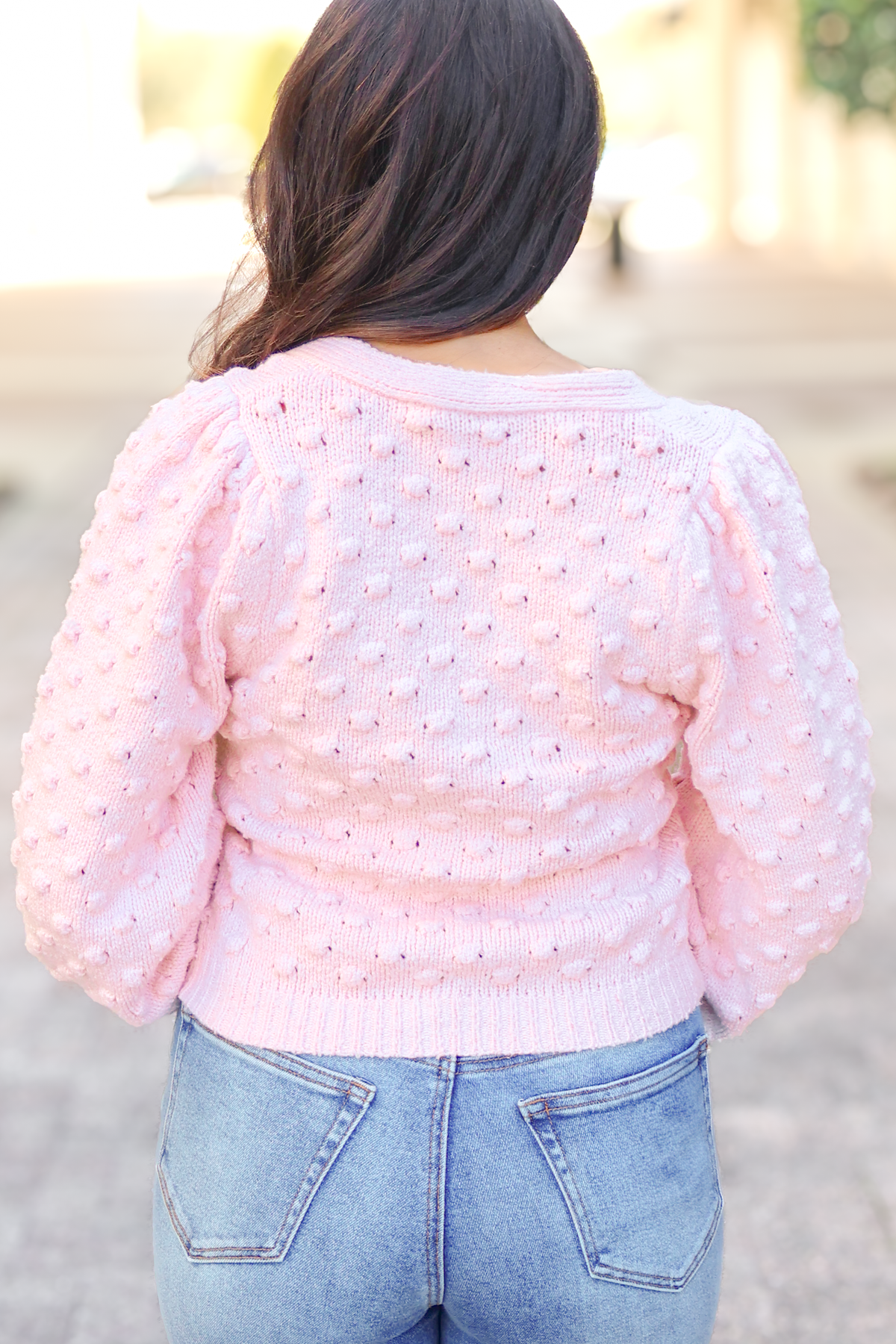 One Look Bubble Knit Sweater Cardigan-TOP CARDIGAN