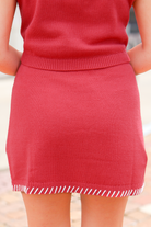 Better Believe It Knit Mini Skirt in Crimson-SKIRT CASUAL SOLID