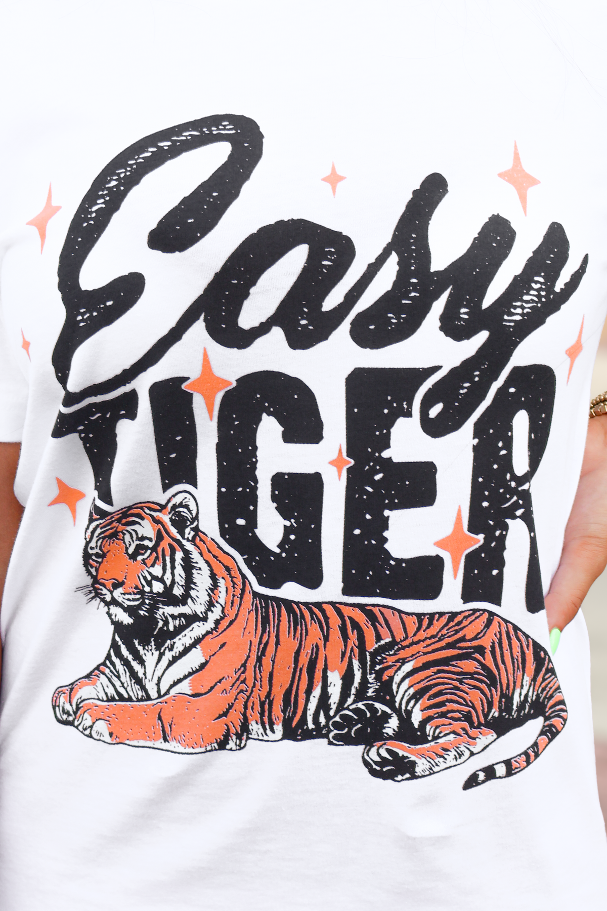 Easy Tiger Star Print Graphic Tee-TOP ALL LSU