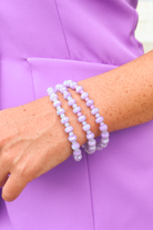 Set of three beaded stretch bracelets