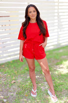 Wish You Would Exposed Seam Oversized Pocket Tee Size M-TOP S/S SOLID