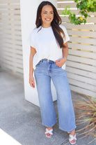 Find Your Way Back Oversized Cropped Shirt-TOP S/S SOLID