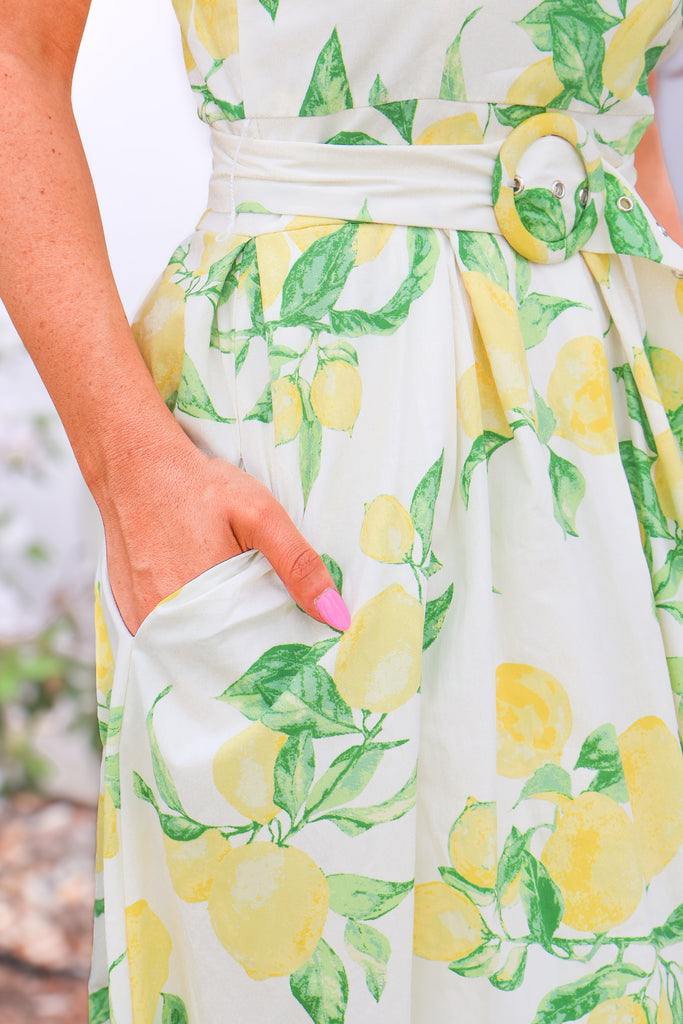 lemon print pockets