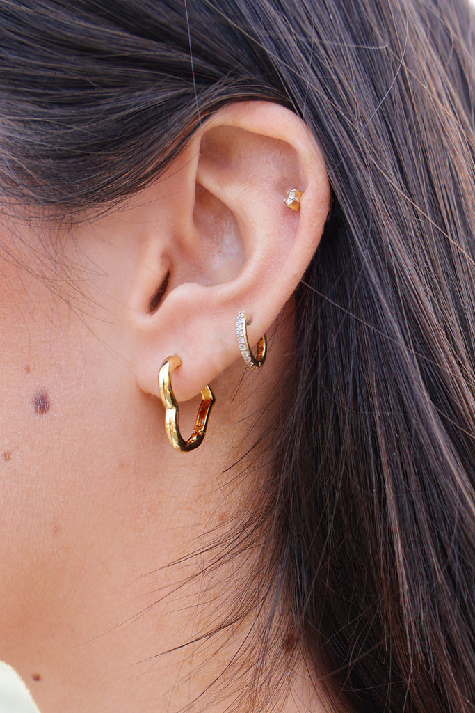 heart hoop earrings