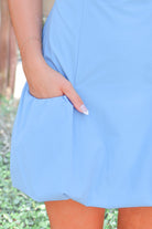 bubble hem mini dress