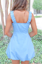 bubble hem mini dress