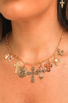 Gothic Charm Multi Cross Link Necklace-ACC NECKLACE