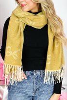 Just What You Wanted Bow Print Blanket Scarf-ACC SCARF FALL