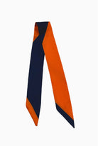 Winner Takes It All Navy and Orange Twilly Scarf