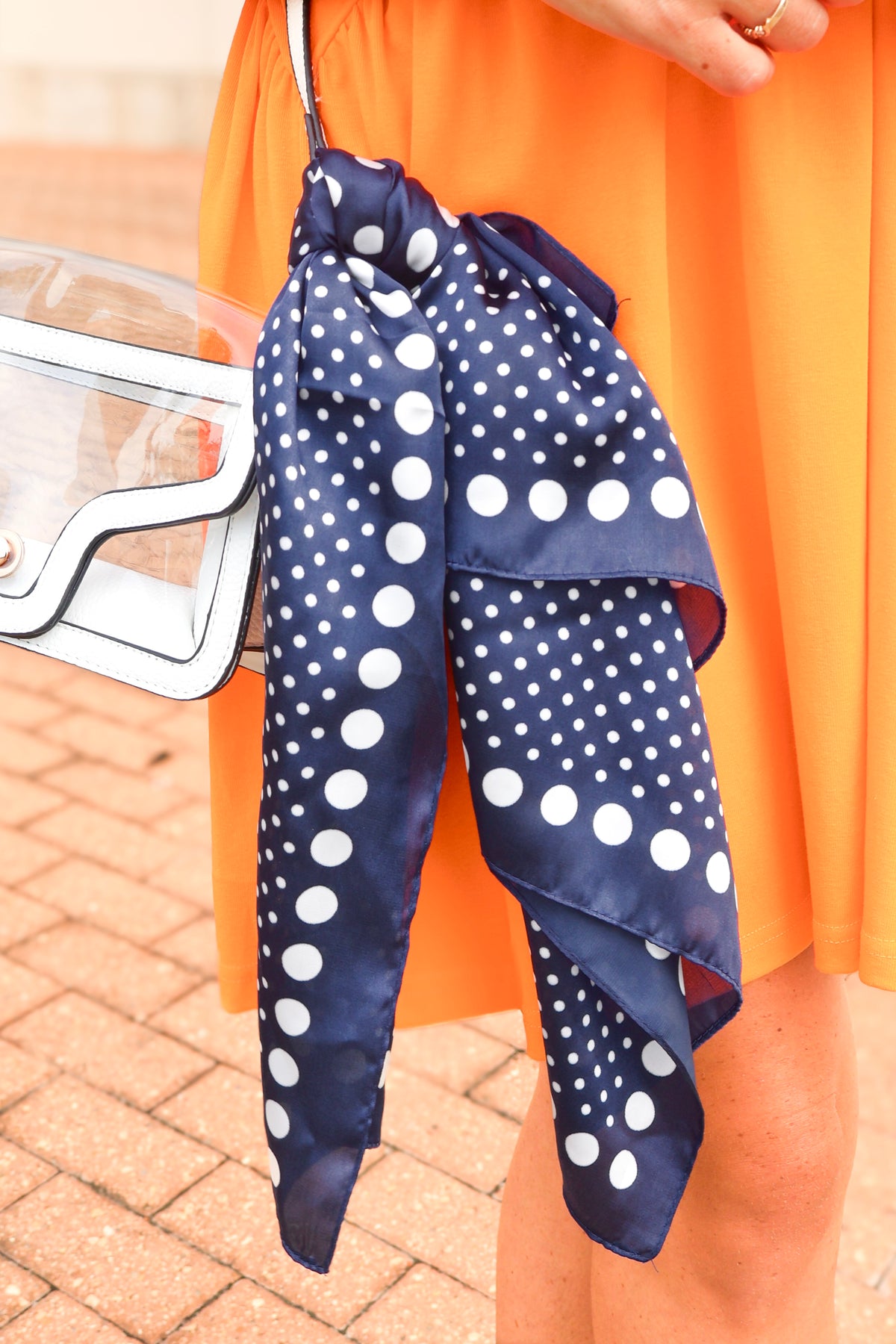 I Wonder Polka Dot Satin Scarf