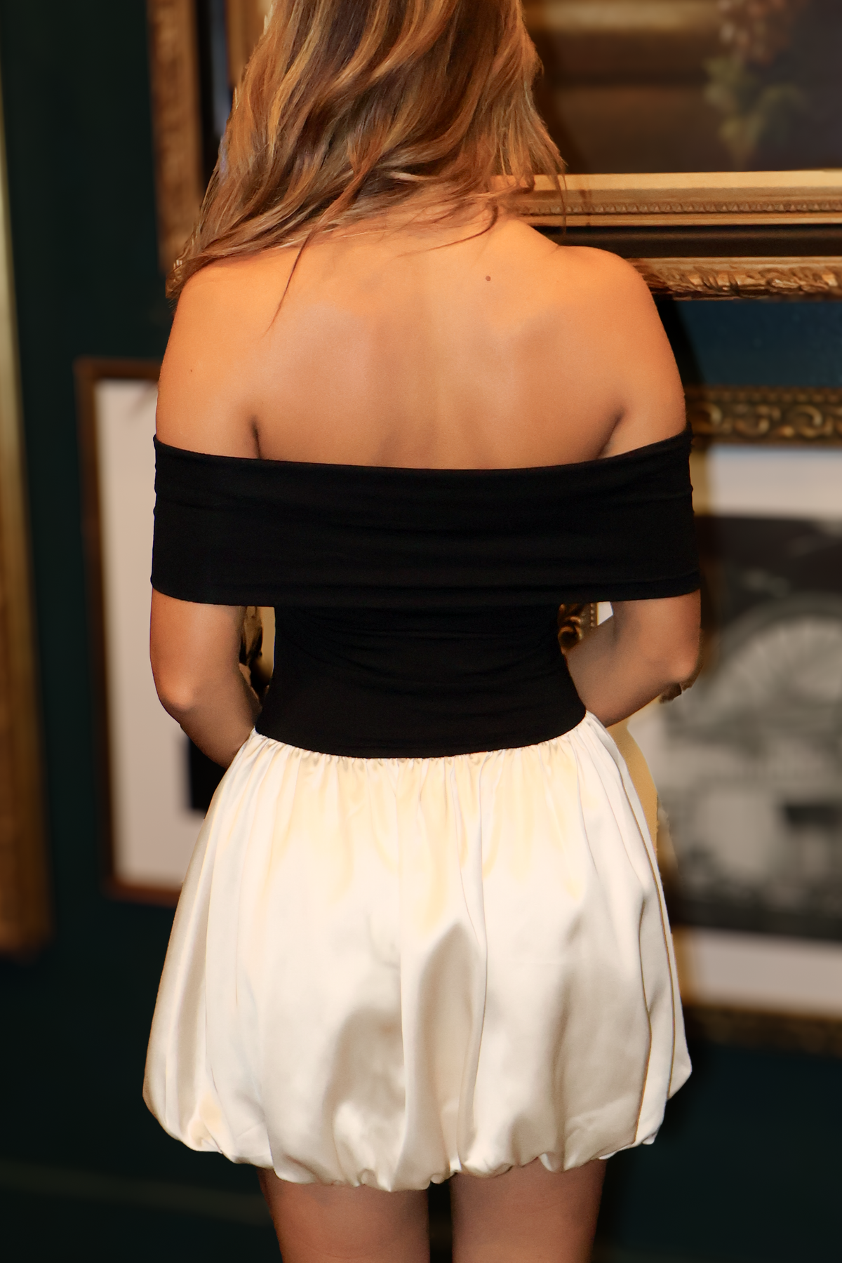 At The Party Off The Shoulder Bubble Dress-DRESS EVENT