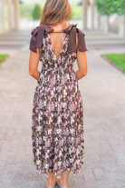 Stepping Up Floral Tie Strap Maxi Dress Size M-DRESS LONG