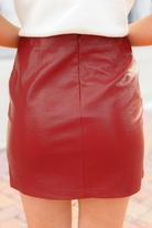 Know What To Do Pleather Mini Skirt-SKIRT CASUAL SOLID