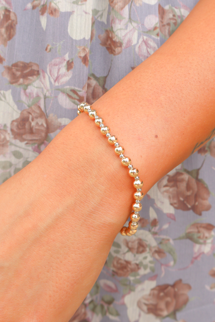 Always Intentional Two Toned Beaded Bracelet-ACC BRACELET