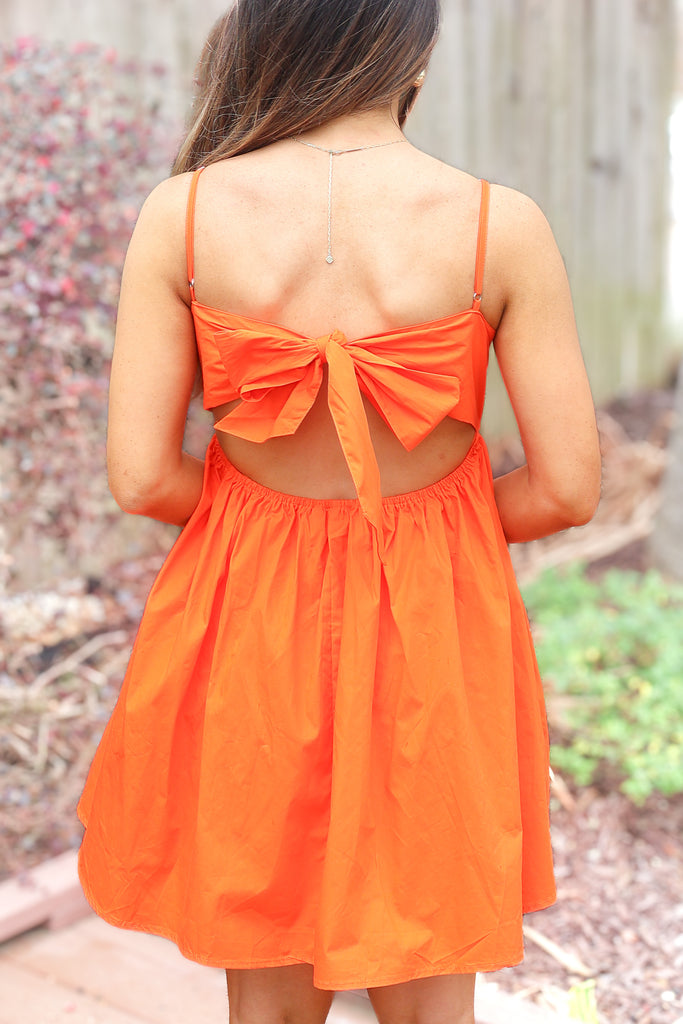 tie back mini dress