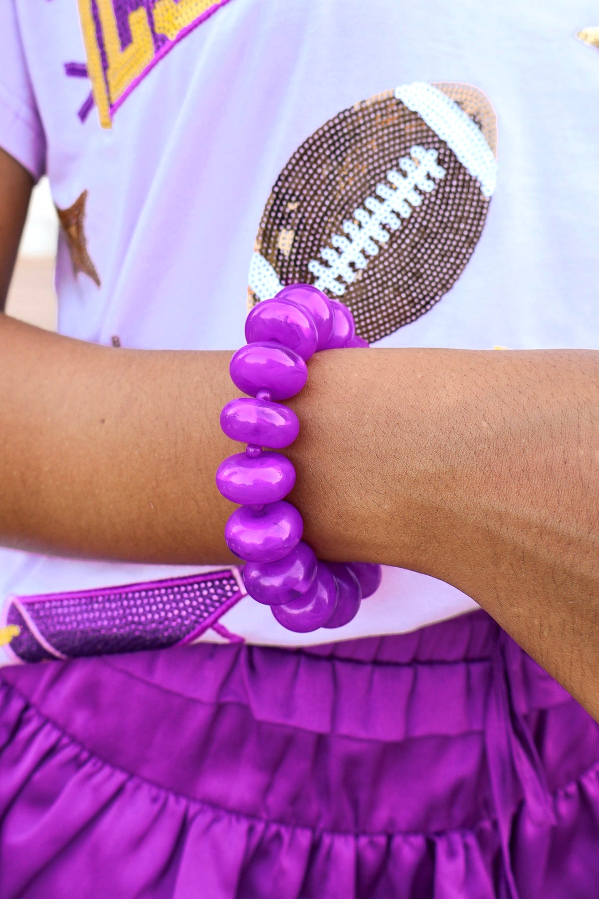 Set the Scene Beaded Bracelet in Purple