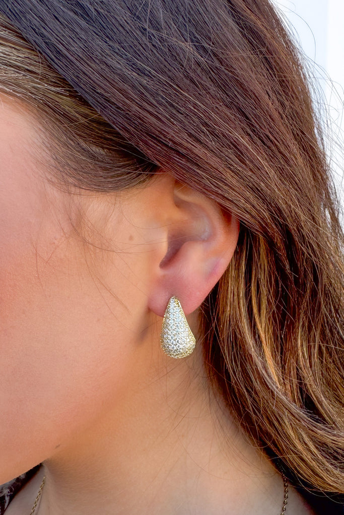 jeweled teardrop earrings