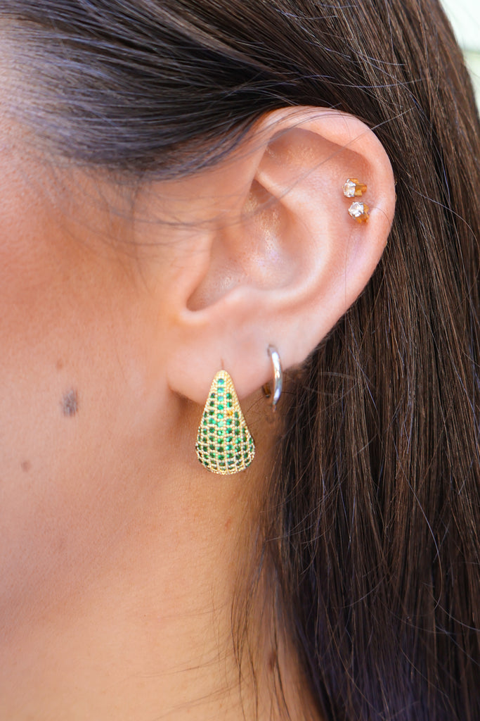 rhinestone teardrop earrings