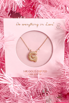 Give Me More Rhinestone Gold Dipped Initial Necklace - letter styles