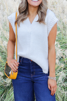 Searching For You V-Neck Sweater Vest Size M/L-TOP VEST