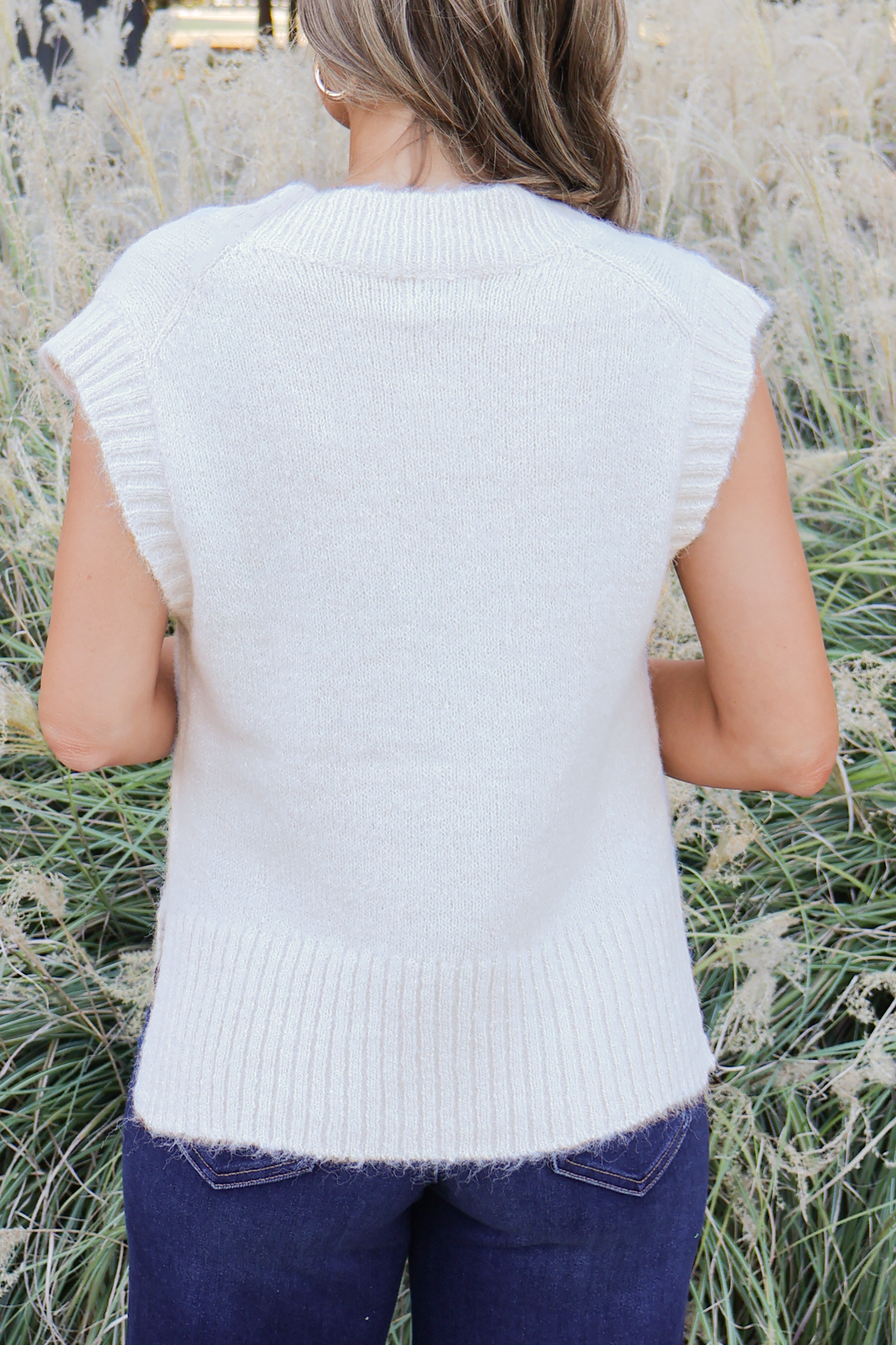Searching For You V-Neck Sweater Vest Size M/L-TOP VEST