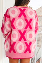 Simple Love Fuzzy Oversized Sweater Size L-TOP L/S SOLID
