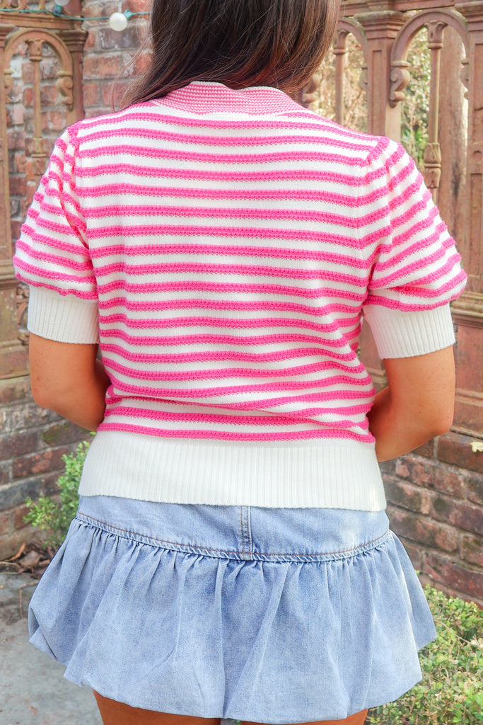 back of striped top