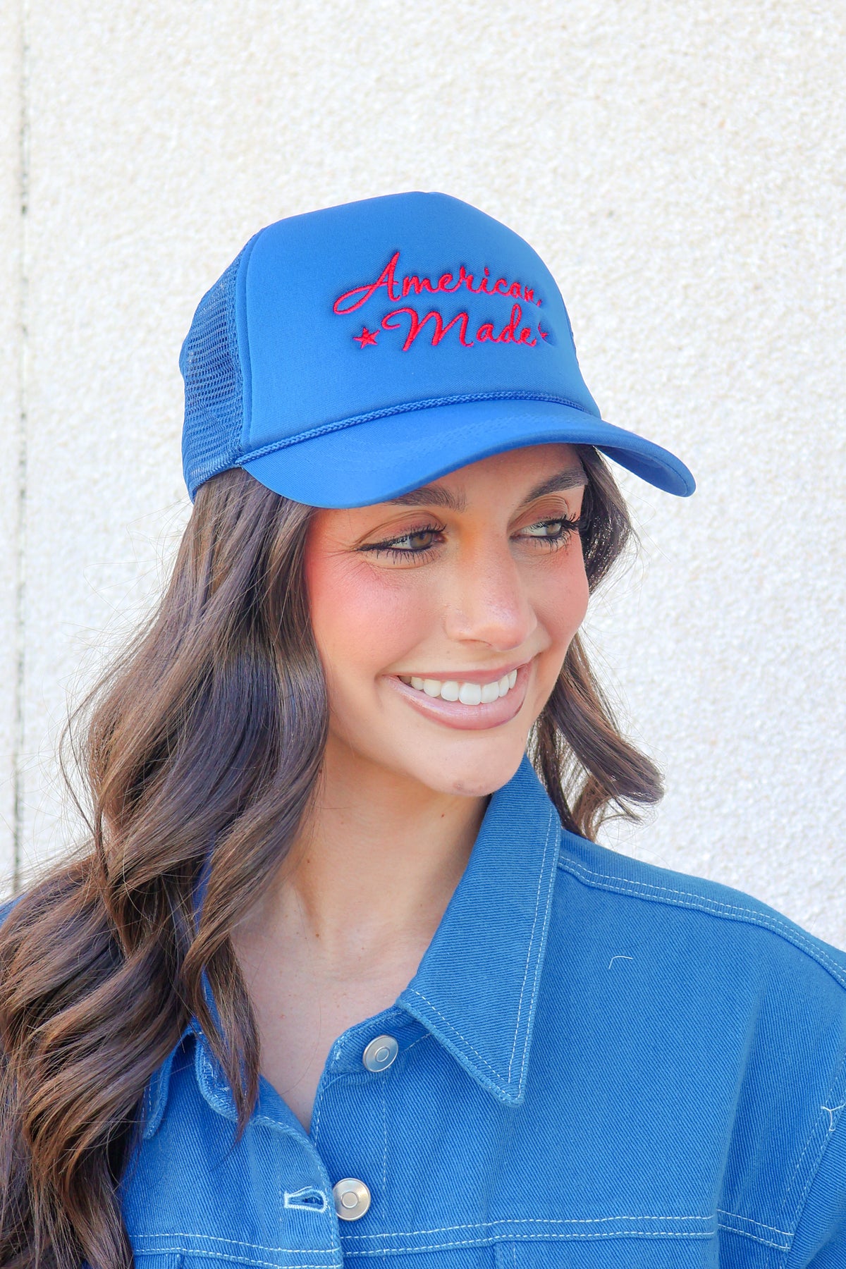 American Made Script Trucker Hat-ACC CAP