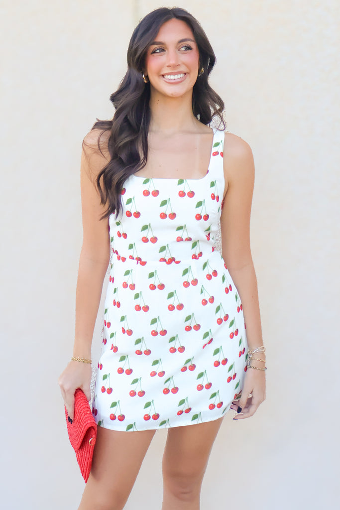 cherry tank mini dress
