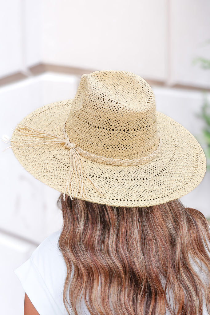 braided straw hat