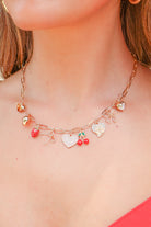 Sweet As Can Be Metallic Charm Necklace-ACC NECKLACE