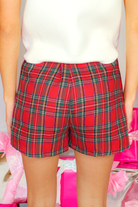 Day After Day Plaid Envelope Skort Size L-SKIRT CASUAL PRINT
