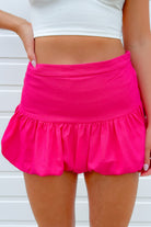 This Time Around Bubble Hem Mini Skirt-SKIRT CASUAL SOLID